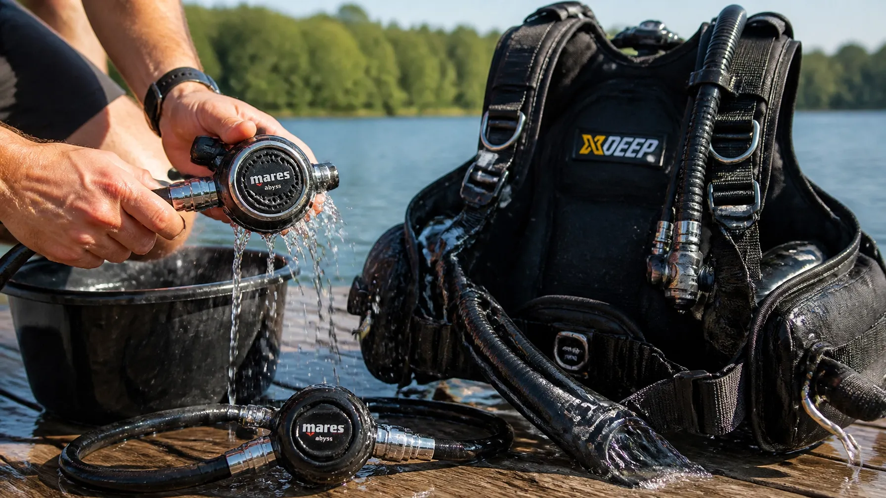 Sidemount – Tauchbasis Goitzsche